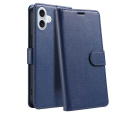 WALLETIP16PLUSBLEU - Etui portefeuille iPhone 16 PLUS coloris BLEU rabat latéral articulé fonction stand