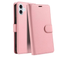 WALLETIP16PLUSROSE - Etui portefeuille iPhone 16 PLUS coloris ROSE rabat latéral articulé fonction stand