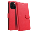 WALLETIP16PROROUGE - Etui portefeuille iPhone 16 PRO coloris ROUGE rabat latéral articulé fonction stand
