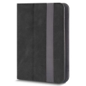 FOLIOTAB-FANTASIANOIR - Etui tablette universel 10 pouces Rabat latéral noir avec coins extensibles