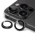 RINGLENS-IP16PRONOIR - Vitre protection appareil photo iPhone 16 Pro / 16 Pro Max verre avec anneau aluminium noir