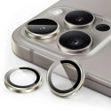 RINGLENS-IP16PROTITANE - Vitre protection appareil photo iPhone 16 Pro / 16 Pro Max verre avec anneau aluminium gris titane