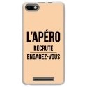 TPU0LENNY3APEROBEIGE - Coque souple pour Wiko Lenny 3 avec impression Motifs l'apéro recrute beige