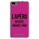 TPU0LENNY3APEROFUSHIA - Coque souple pour Wiko Lenny 3 avec impression Motifs l'apéro recrute fushia