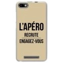 TPU0LENNY3APEROTAUPE - Coque souple pour Wiko Lenny 3 avec impression Motifs l'apéro recrute taupe