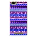 TPU0LENNY3AZTEQUEBLEUVIO - Coque souple pour Wiko Lenny 3 avec impression Motifs aztèque bleu et violet