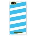 TPU0LENNY3BANDESBLEUES - Coque souple pour Wiko Lenny 3 avec impression Motifs bandes bleues