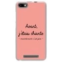 TPU0LENNY3CHIANTEROSE - Coque souple pour Wiko Lenny 3 avec impression Motifs Avant, j'étais chiante rose