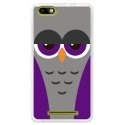 TPU0LENNY3CHOUETTE6 - Coque souple pour Wiko Lenny 3 avec impression Motifs chouette endormie mauve et grise