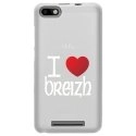 TPU0LENNY3COEURBREIZH - Coque souple pour Wiko Lenny 3 avec impression Motifs coeur rouge I Love Breizh