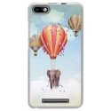 TPU0LENNY3ELEPHANT - Coque souple pour Wiko Lenny 3 avec impression Motifs éléphant dans les nuages