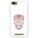 TPU0LENNY3SKULLFLEUR - Coque souple pour Wiko Lenny 3 avec impression Motifs crâne en fleurs