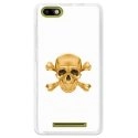 TPU0LENNY3SKULLOR - Coque souple pour Wiko Lenny 3 avec impression Motifs tête de mort aspect or