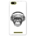 TPU0LENNY3VIEUSINGECASQ - Coque souple pour Wiko Lenny 3 avec impression Motifs singe avec casque