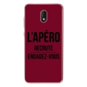 TPU0LENNY5APEROBORDEAU - Coque souple pour Wiko Lenny 5 avec impression Motifs l'apéro recrute bordeau