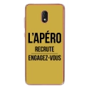 TPU0LENNY5APEROOR - Coque souple pour Wiko Lenny 5 avec impression Motifs l'apéro recrute or