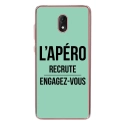 TPU0LENNY5APEROTURQUOISE - Coque souple pour Wiko Lenny 5 avec impression Motifs l'apéro recrute turquoise