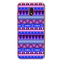 TPU0LENNY5AZTEQUEBLEUVIO - Coque souple pour Wiko Lenny 5 avec impression Motifs aztèque bleu et violet