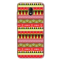 TPU0LENNY5AZTEQUEJAUROU - Coque souple pour Wiko Lenny 5 avec impression Motifs aztèque jaune et rouge