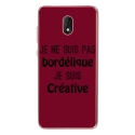 TPU0LENNY5BORDELIQUEBORDEA - Coque souple pour Wiko Lenny 5 avec impression Motifs Je ne suis pas bordélique bordeau