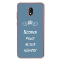 TPU0LENNY5BOUDERBLEU - Coque souple pour Wiko Lenny 5 avec impression Motifs Bouder pour mieux Régner bleu