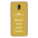 TPU0LENNY5BOUDEROR - Coque souple pour Wiko Lenny 5 avec impression Motifs Bouder pour mieux Régner or