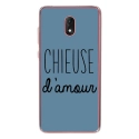 TPU0LENNY5CHIEUSEBLEU - Coque souple pour Wiko Lenny 5 avec impression Motifs Chieuse d'Amour bleu