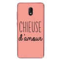 TPU0LENNY5CHIEUSEROSE - Coque souple pour Wiko Lenny 5 avec impression Motifs Chieuse d'Amour rose