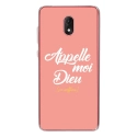 TPU0LENNY5DIEUROSE - Coque souple pour Wiko Lenny 5 avec impression Motifs Appelle moi Dieu rose