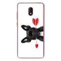 TPU0LENNY5DOGVALENTIN - Coque souple pour Wiko Lenny 5 avec impression Motifs bulldog valentin