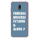 TPU0LENNY5FUMEUSEBLEU - Coque souple pour Wiko Lenny 5 avec impression Motifs fumeuse et alors bleu