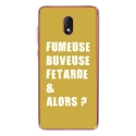 TPU0LENNY5FUMEUSEOR - Coque souple pour Wiko Lenny 5 avec impression Motifs fumeuse et alors or