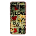 TPU0LENNY5LOVEVINTAGE - Coque souple pour Wiko Lenny 5 avec impression Motifs Love Vintage