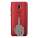 TPU0LENNY5MAINDOIGT - Coque souple pour Wiko Lenny 5 avec impression Motifs doigt d'honneur