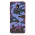 TPU0LENNY5MILITAIREBLEU - Coque souple pour Wiko Lenny 5 avec impression Motifs Camouflage militaire bleu