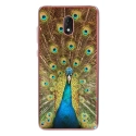 TPU0LENNY5PAON - Coque souple pour Wiko Lenny 5 avec impression Motifs paon qui fait la roue