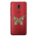 TPU0LENNY5PAPILLONSEUL - Coque souple pour Wiko Lenny 5 avec impression Motifs papillon psychédélique