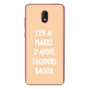 TPU0LENNY5RAISONBEIGE - Coque souple pour Wiko Lenny 5 avec impression Motifs marre d'avoir raison beige