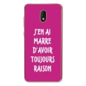 TPU0LENNY5RAISONFUSHIA - Coque souple pour Wiko Lenny 5 avec impression Motifs marre d'avoir raison fushia