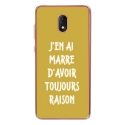 TPU0LENNY5RAISONOR - Coque souple pour Wiko Lenny 5 avec impression Motifs marre d'avoir raison or