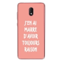 TPU0LENNY5RAISONROSE - Coque souple pour Wiko Lenny 5 avec impression Motifs marre d'avoir raison rose