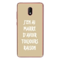 TPU0LENNY5RAISONTAUPE - Coque souple pour Wiko Lenny 5 avec impression Motifs marre d'avoir raison taupe