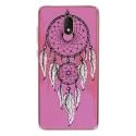 TPU0LENNY5REVEROSE - Coque souple pour Wiko Lenny 5 avec impression Motifs attrape rêve sur fond rose