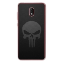 TPU0LENNY5SKULLCARBONE - Coque souple pour Wiko Lenny 5 avec impression Motifs tête de mort sur fond carbone