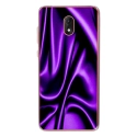 TPU0LENNY5SOIEMAUVE - Coque souple pour Wiko Lenny 5 avec impression Motifs soie drapée mauve