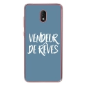 TPU0LENNY5VENDREVEBLEU - Coque souple pour Wiko Lenny 5 avec impression Motifs vendeur de rêves bleu