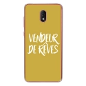 TPU0LENNY5VENDREVEOR - Coque souple pour Wiko Lenny 5 avec impression Motifs vendeur de rêves or