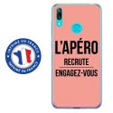 TPU0Y72019APEROROSE - Coque souple pour Huawei Y7 (2019) avec impression Motifs l'apéro recrute rose