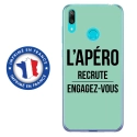 TPU0Y72019APEROTURQUOISE - Coque souple pour Huawei Y7 (2019) avec impression Motifs l'apéro recrute turquoise