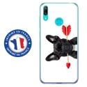 TPU0Y72019DOGVALENTIN - Coque souple pour Huawei Y7 (2019) avec impression Motifs bulldog valentin